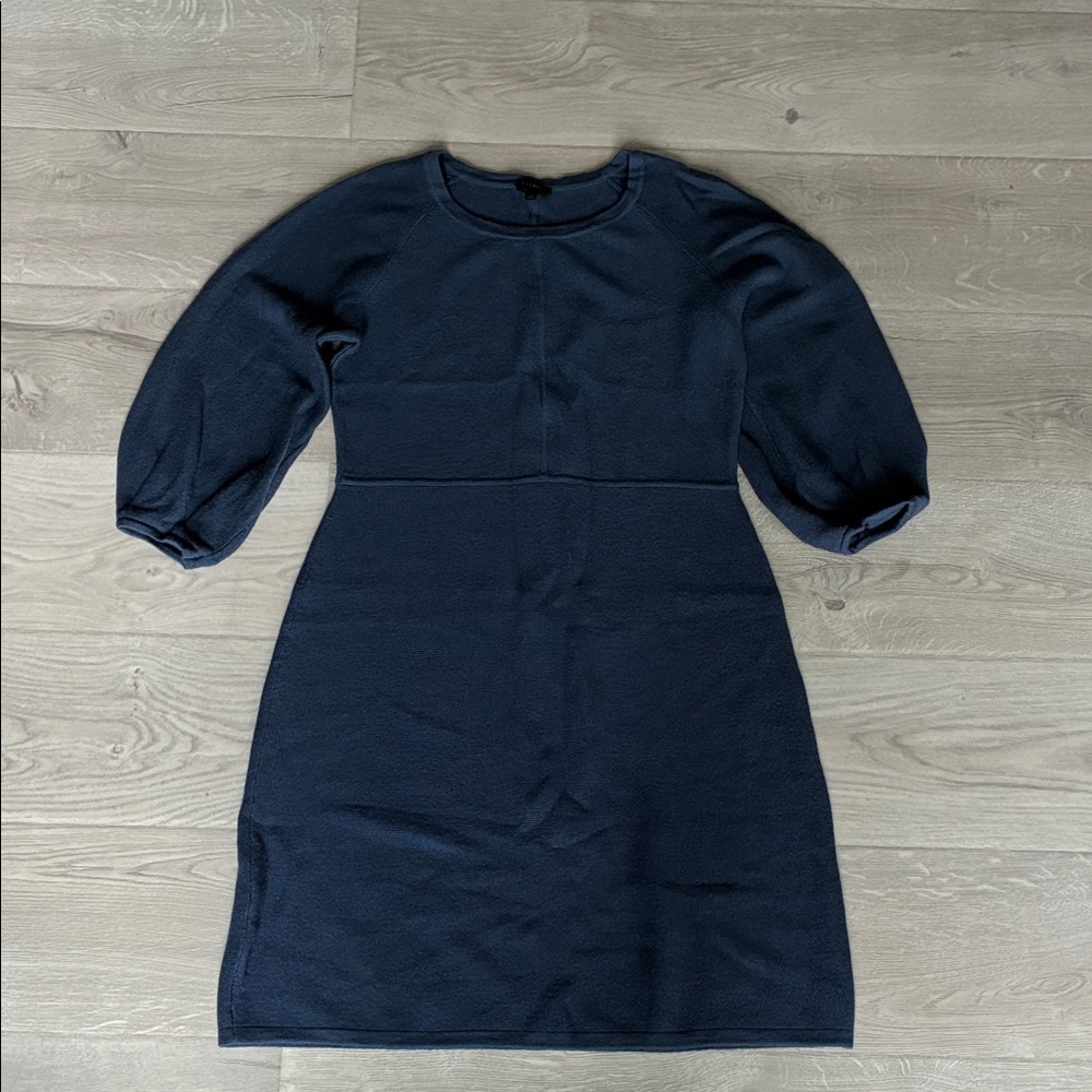 Talbots Merino Wool Blue Sweater Dress Size Small
